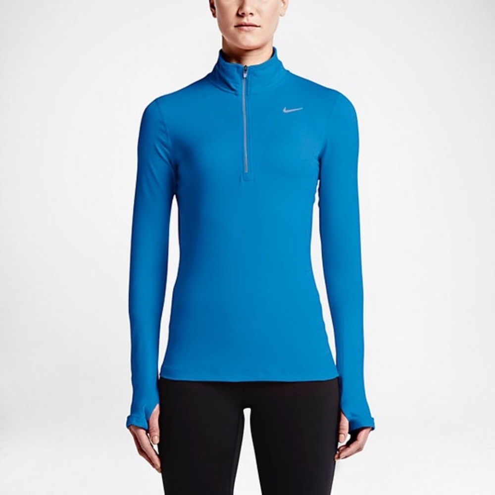 Nike live strong blue half zip